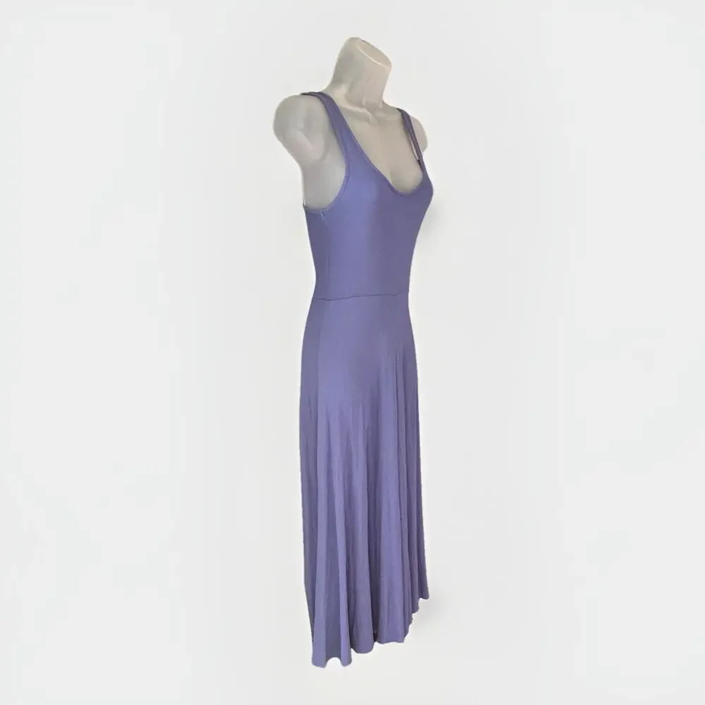Marine Layer Lexi Soft Ribbed Fit & Flare Casual Midi Tank Dress Size XS Beach - Picture 4 of 10